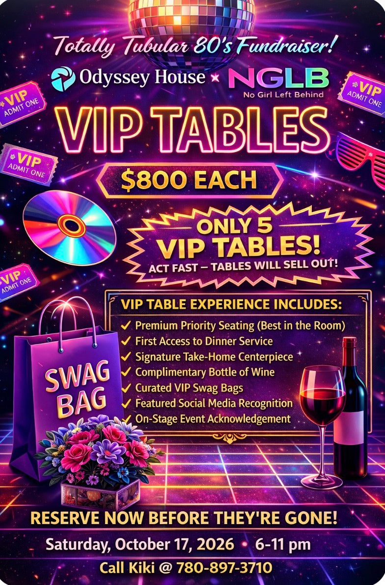 VIP EXPERIENCE 80'S FUNDRAISER FOR ODYSSEY HOUSE & NO GIRL LEFT BEHIND EVENT